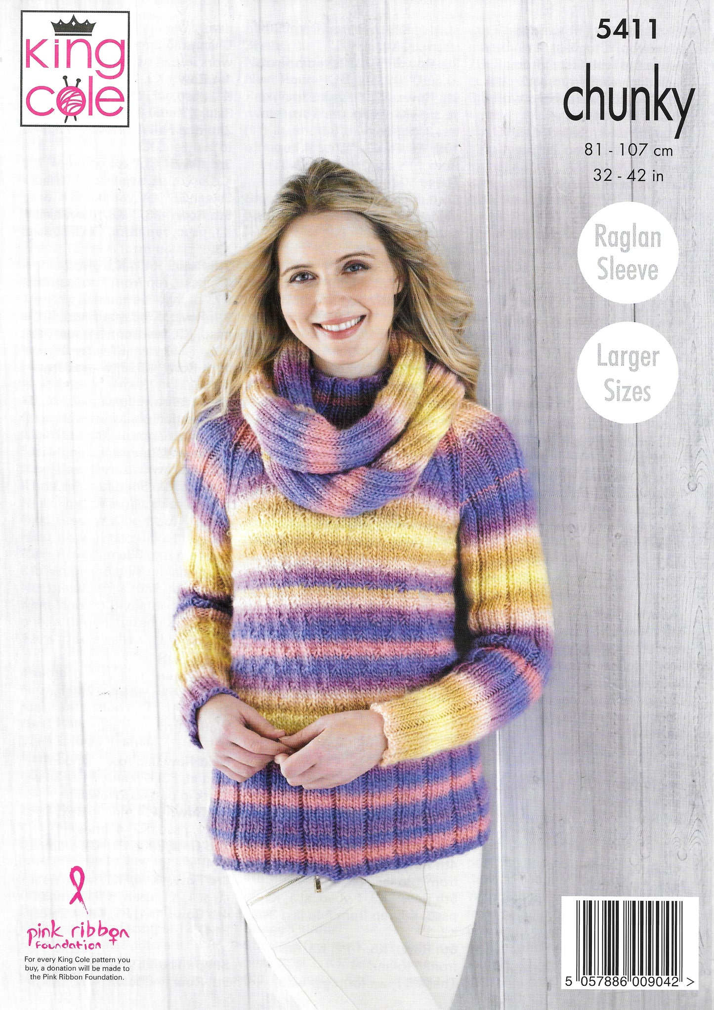 King Cole 5411 Scarf, Mitts and Hat Pattern