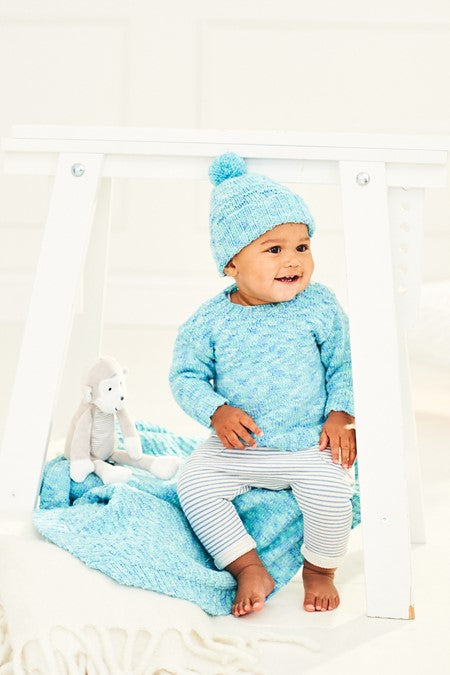 Stylecraft Sweet Dreams 9898 - Child's Sweater, Hat & Blanket