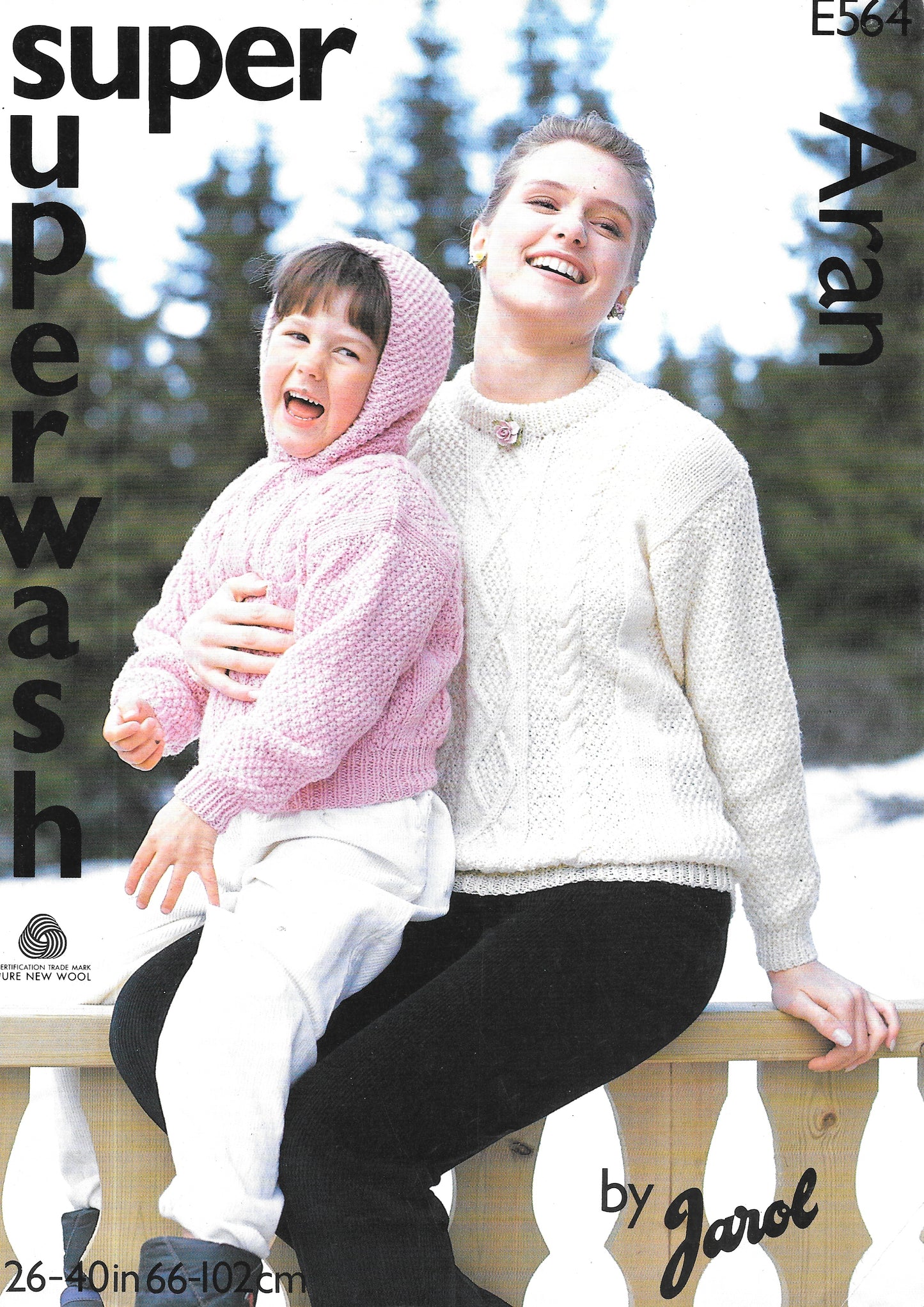 PRELOVED Jarol E564 Aran Sweater Knitting Pattern