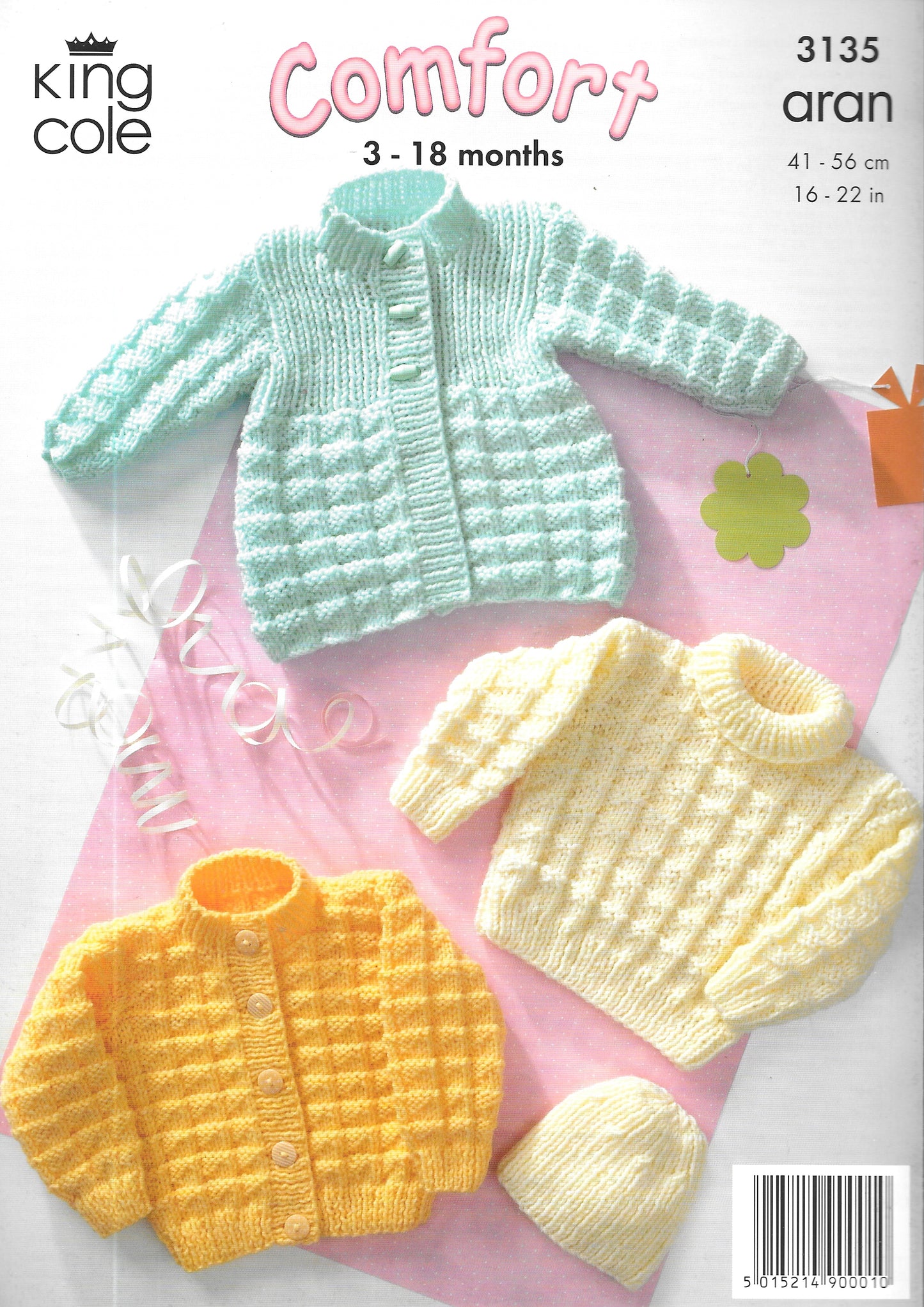 King Cole 3135 knitting pattern - Aran Child's Cardigan/Sweater