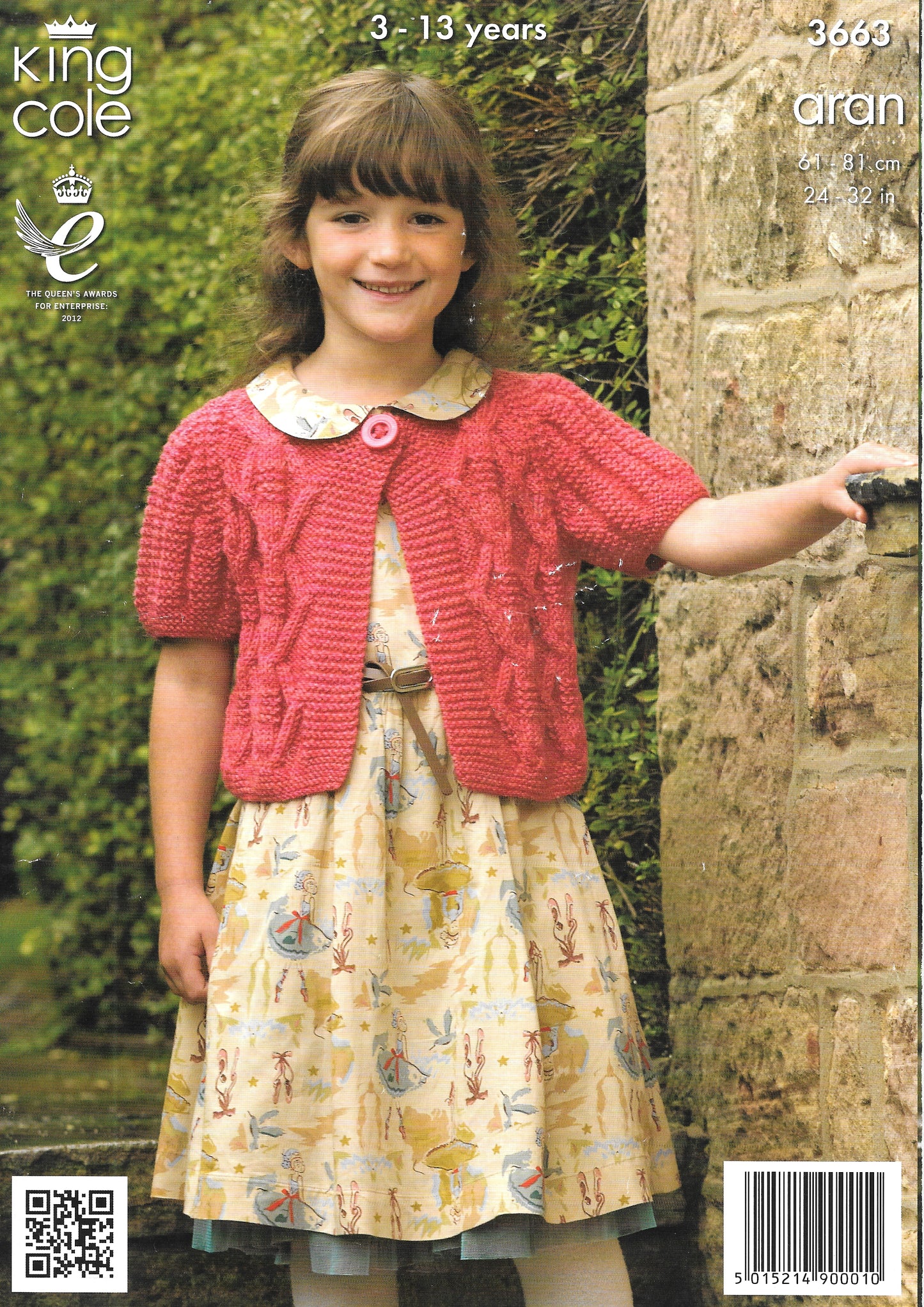 PRELOVED 3663 King Cole Knitting Pattern. Child's cardigans. Aran