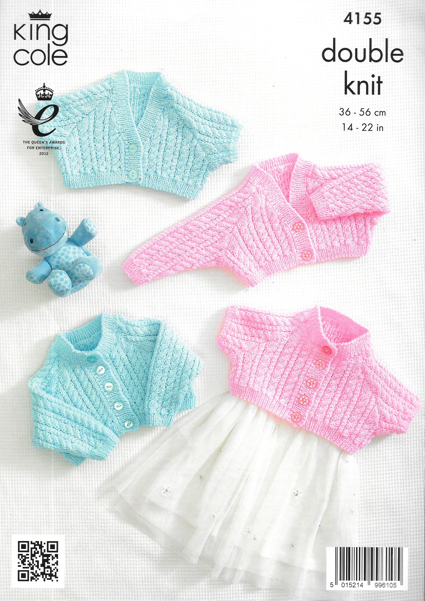 King Cole 4155 Knitting Pattern -DK Baby Cardigans