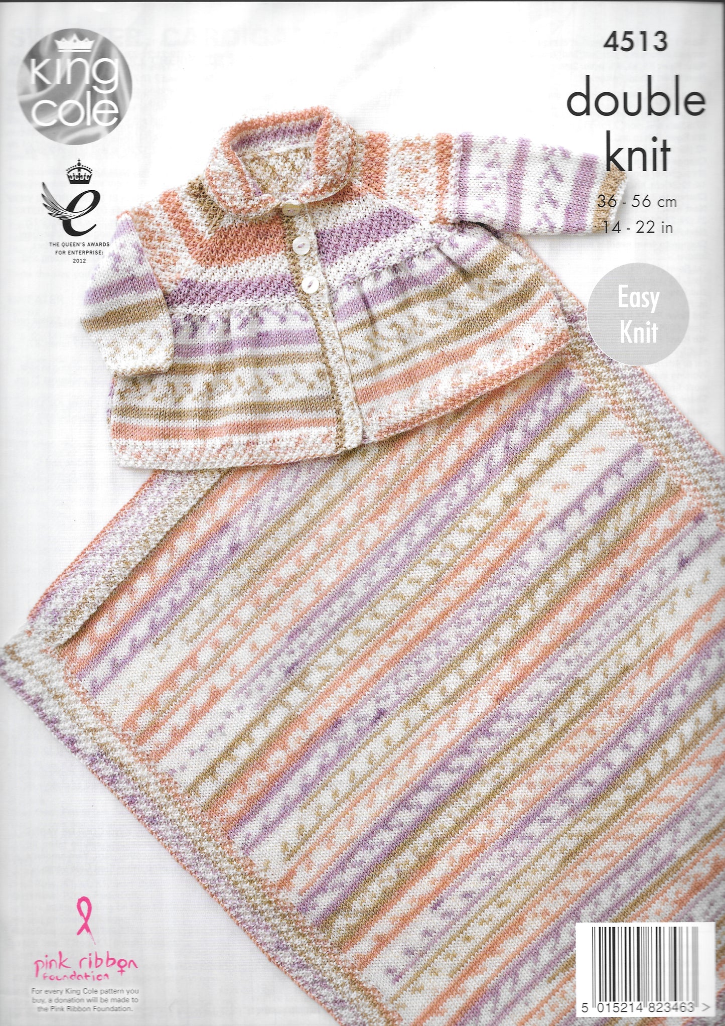4513 King Cole Double Knit Sweater, Cardigan and Blanket knitting pattern