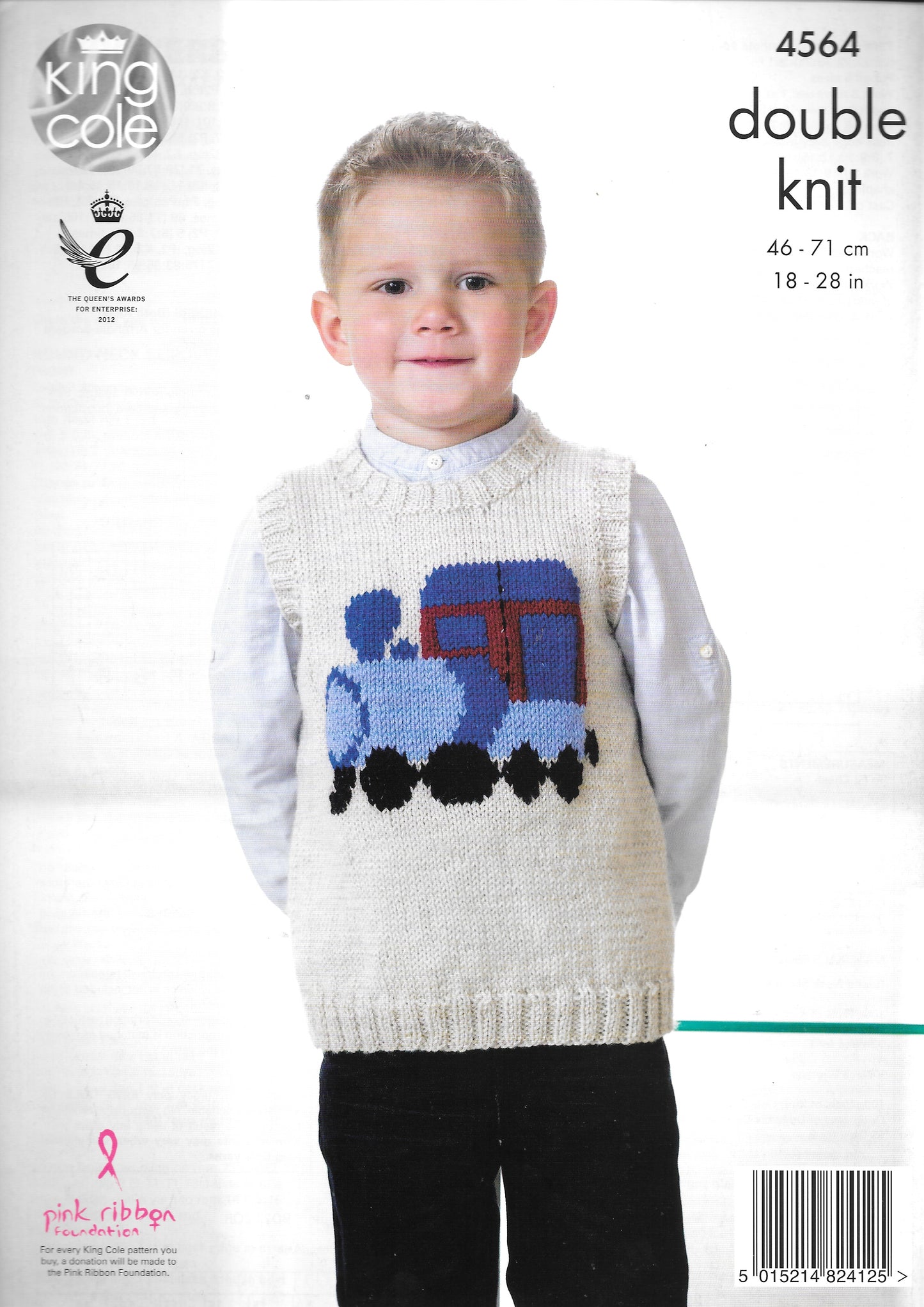 4564 King Cole Double Knit Intarsia Slipovers knitting pattern