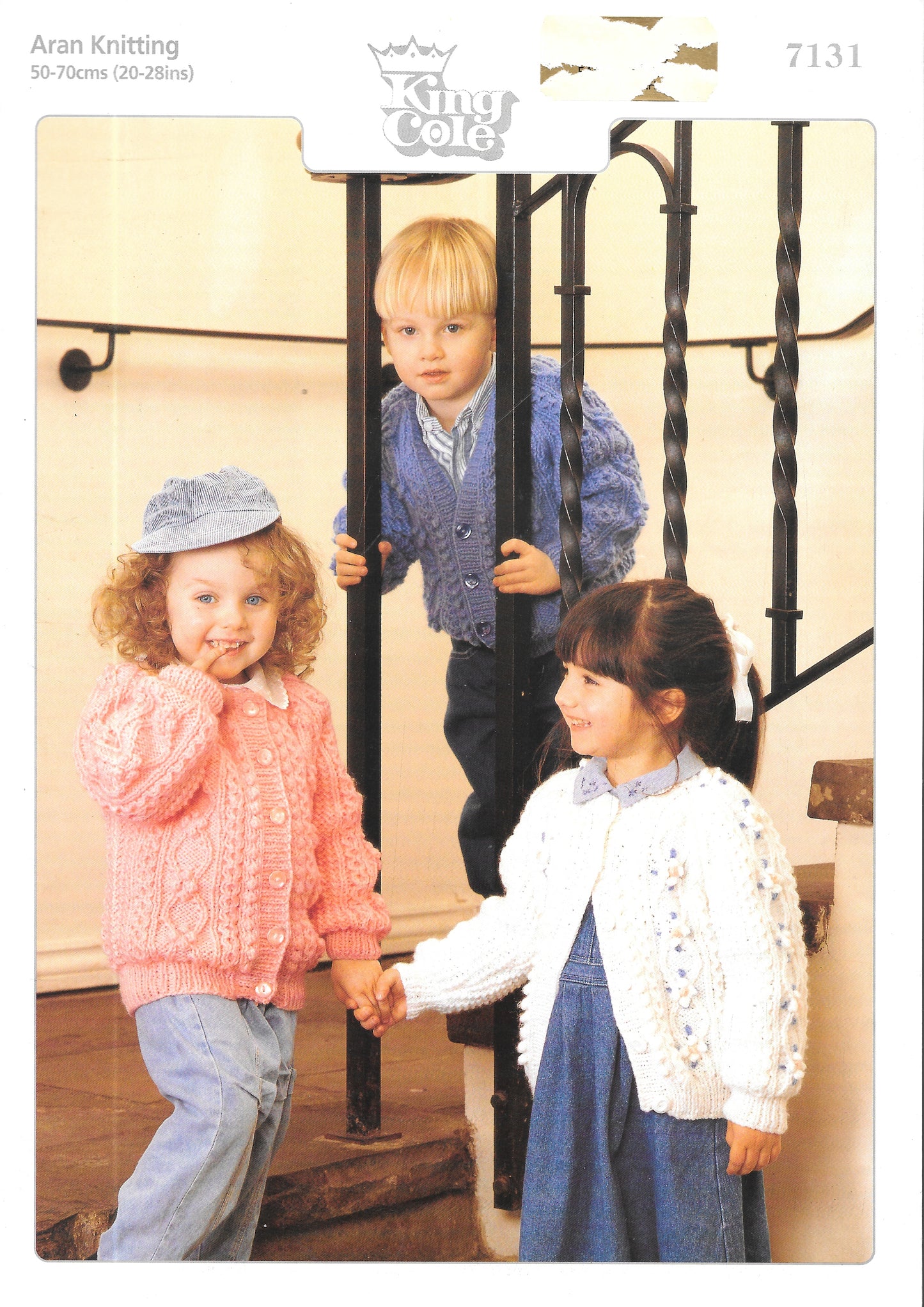 7131 PRELOVED King Cole Knitting Pattern. Children's cardigans. Aran