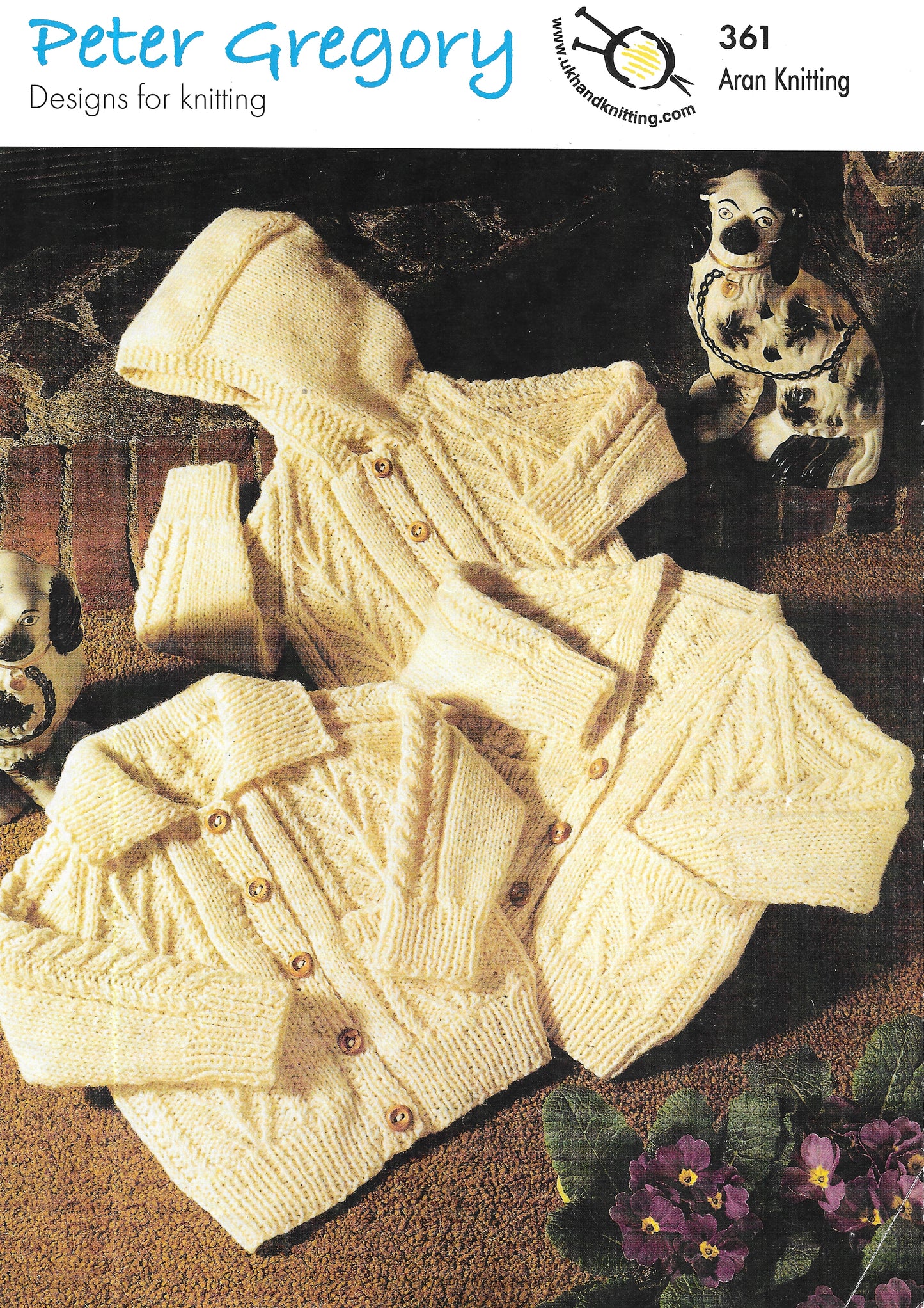 361PRELOVED Peter Gregory Knitting Pattern. Children's cardigans. Aran