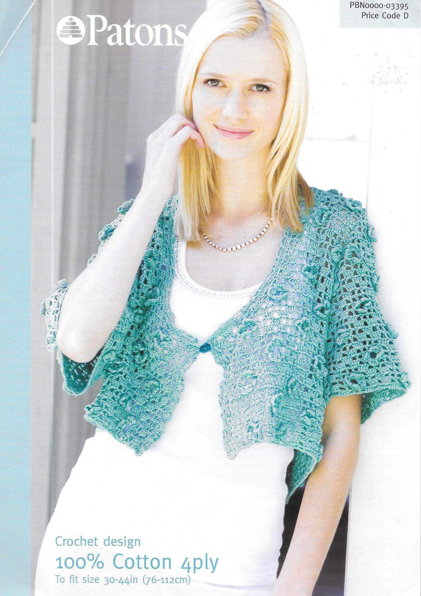 3395 Patons. Lady's cardigan. 4 ply Crochet Pattern