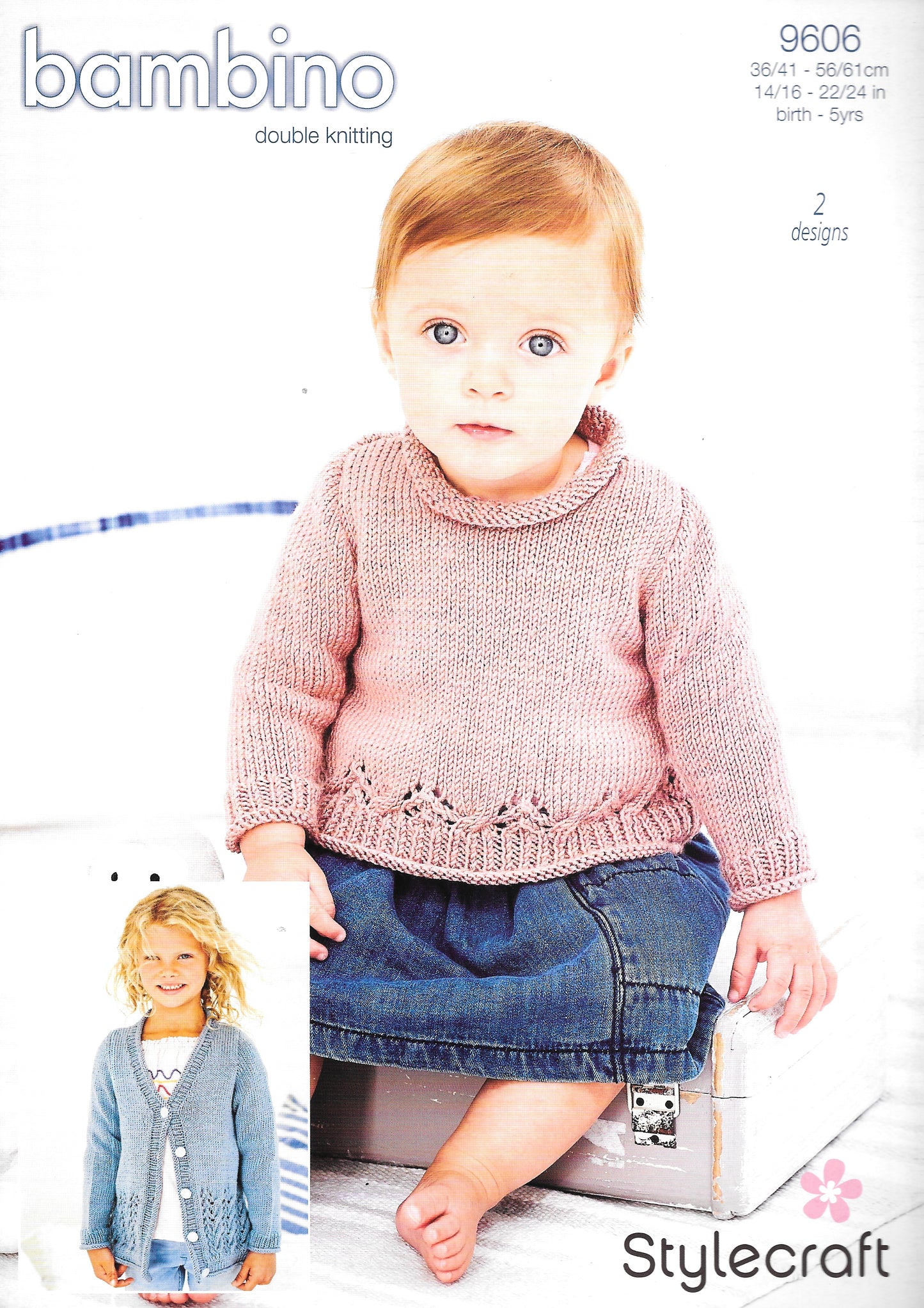9606 Stylecraft knitting pattern. Child's Cardigan/Sweater. Double Knitting