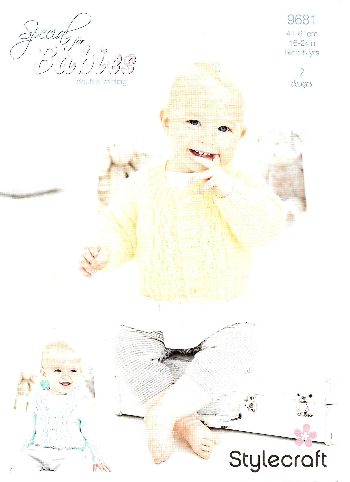 9681 Stylecraft knitting pattern. Child's cable cardigans. Double Knitting