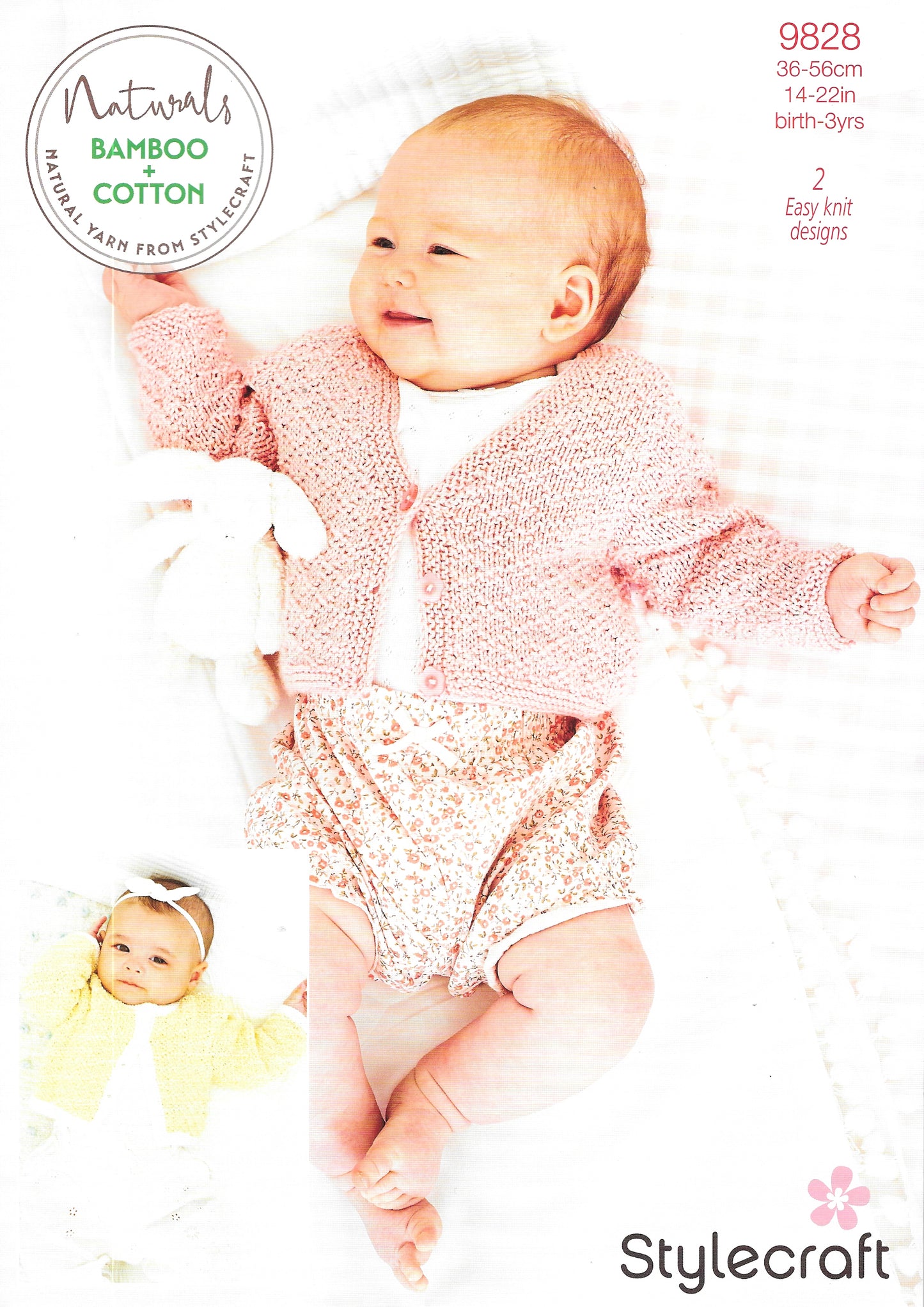9828 Stylecraft knitting pattern. Child's Cardigans. Double Knitting