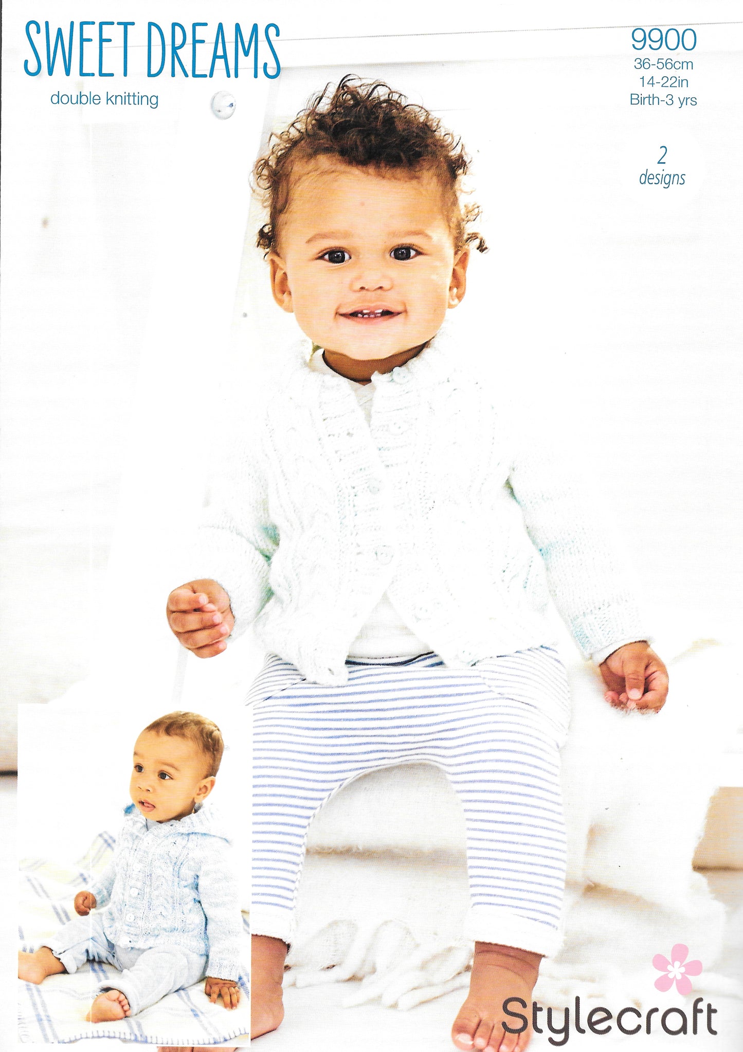 9900 Stylecraft knitting pattern. Child's Cardigans. Double Knitting