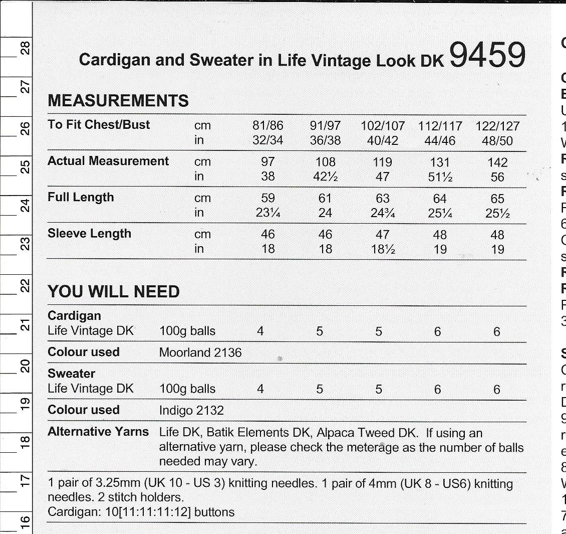 9459 Stylecraft Life Vintage dk ladies jumper and cardigan knitting pattern
