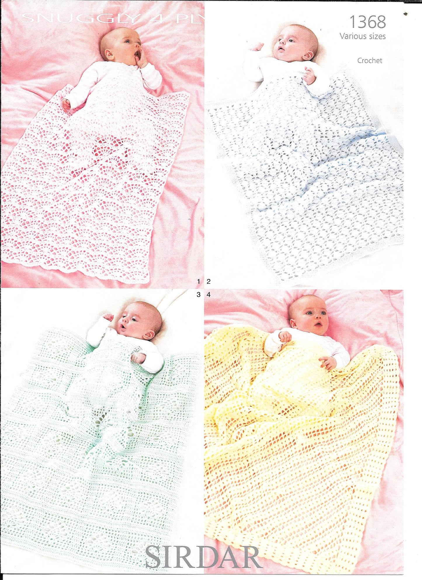 Sirdar 1368 Blankets and Shawls in Sirdar Snuggly 4ply - Crochet pattern