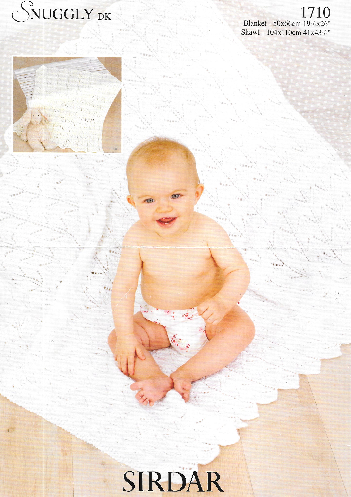 1710 Sirdar Snuggly DK Preloved Knitting Pattern for Blanket & Shawl