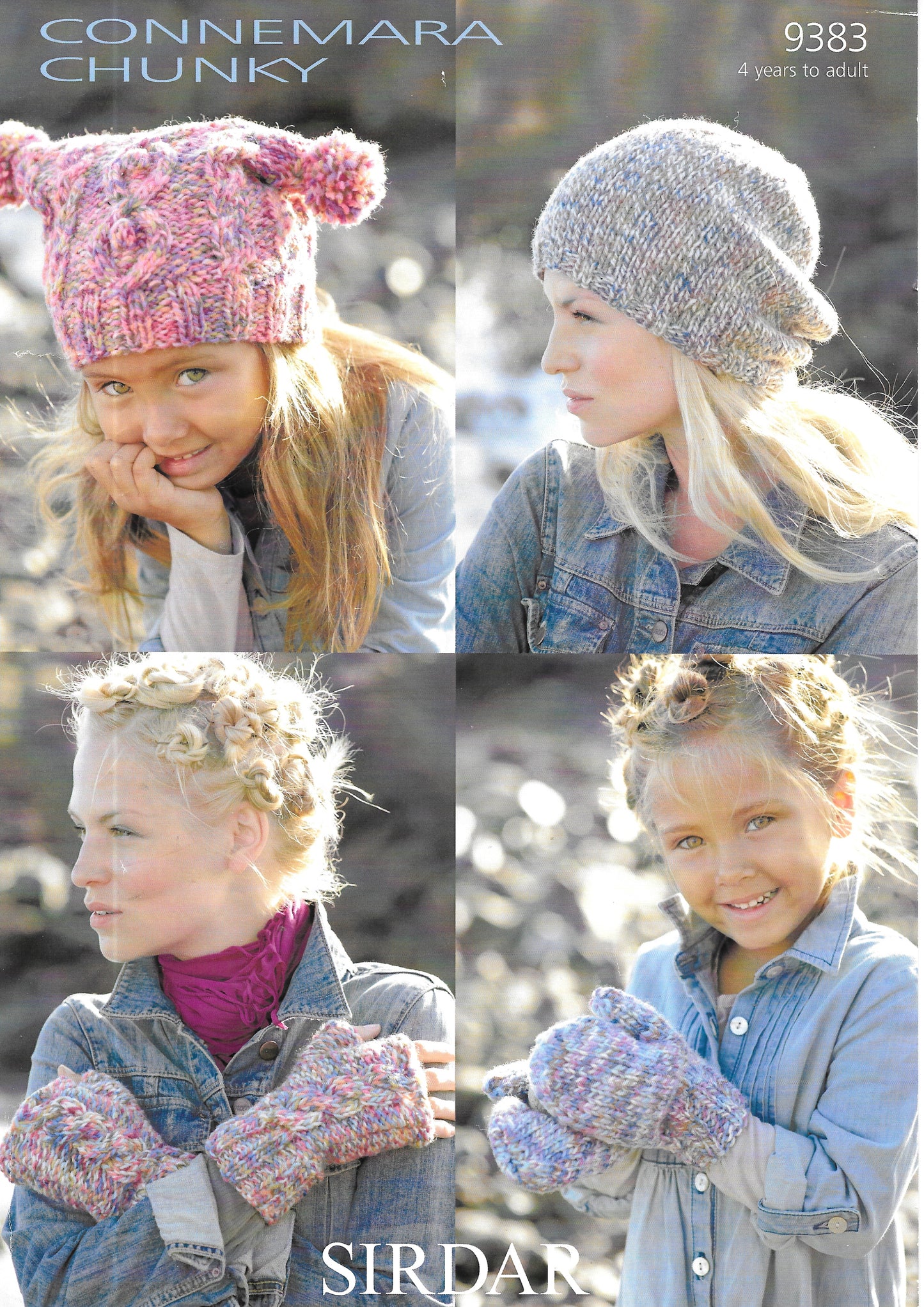 9383 PRELOVED Sirdar Knitting Pattern. Mittens/Hats. Chunky+