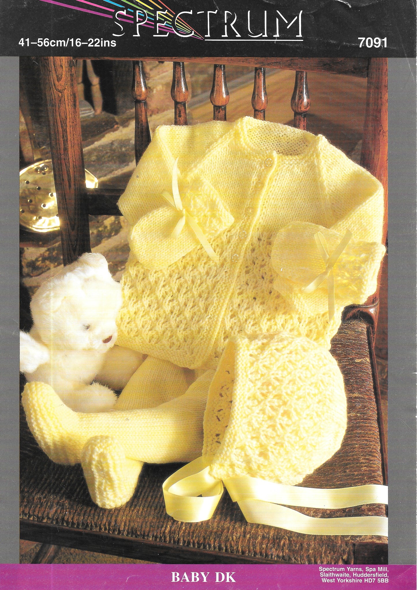 PRELOVED 7091 Spectrum Knitting Pattern. Matinee Set. Double Knit.