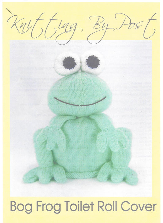 KBP036 Bog Frog Toilet Roll Cover in Dk knitting pattern