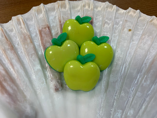 Green plastic Apple Buttons