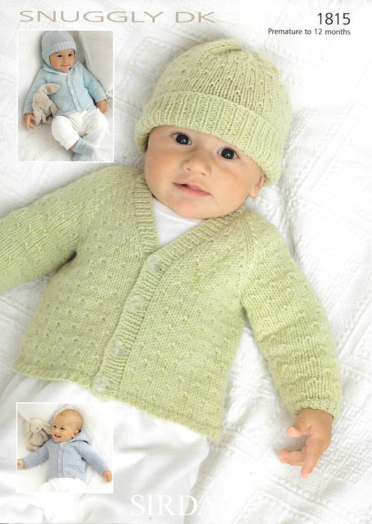 Sirdar 1815 Snuggly Dk Baby Cardigans, Hats, Bootees and Mittens knitting pattern