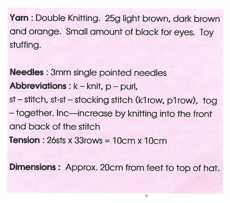 KBP-272 Bonfire the Dog toy in DK knitting pattern
