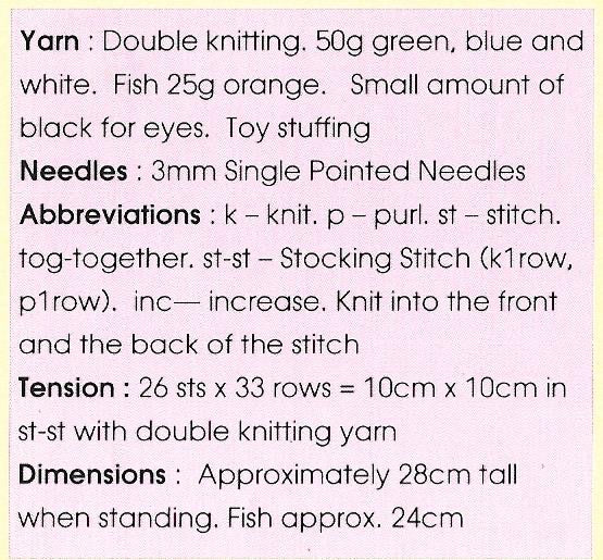 KBP198 Gone Fishing Festive Friends toy in DK knitting pattern
