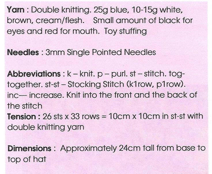KBP-338 Feeling Better Toy in DK knitting pattern