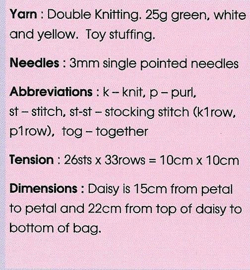 KBP164 Daisy Baggles toy in Dk knitting pattern