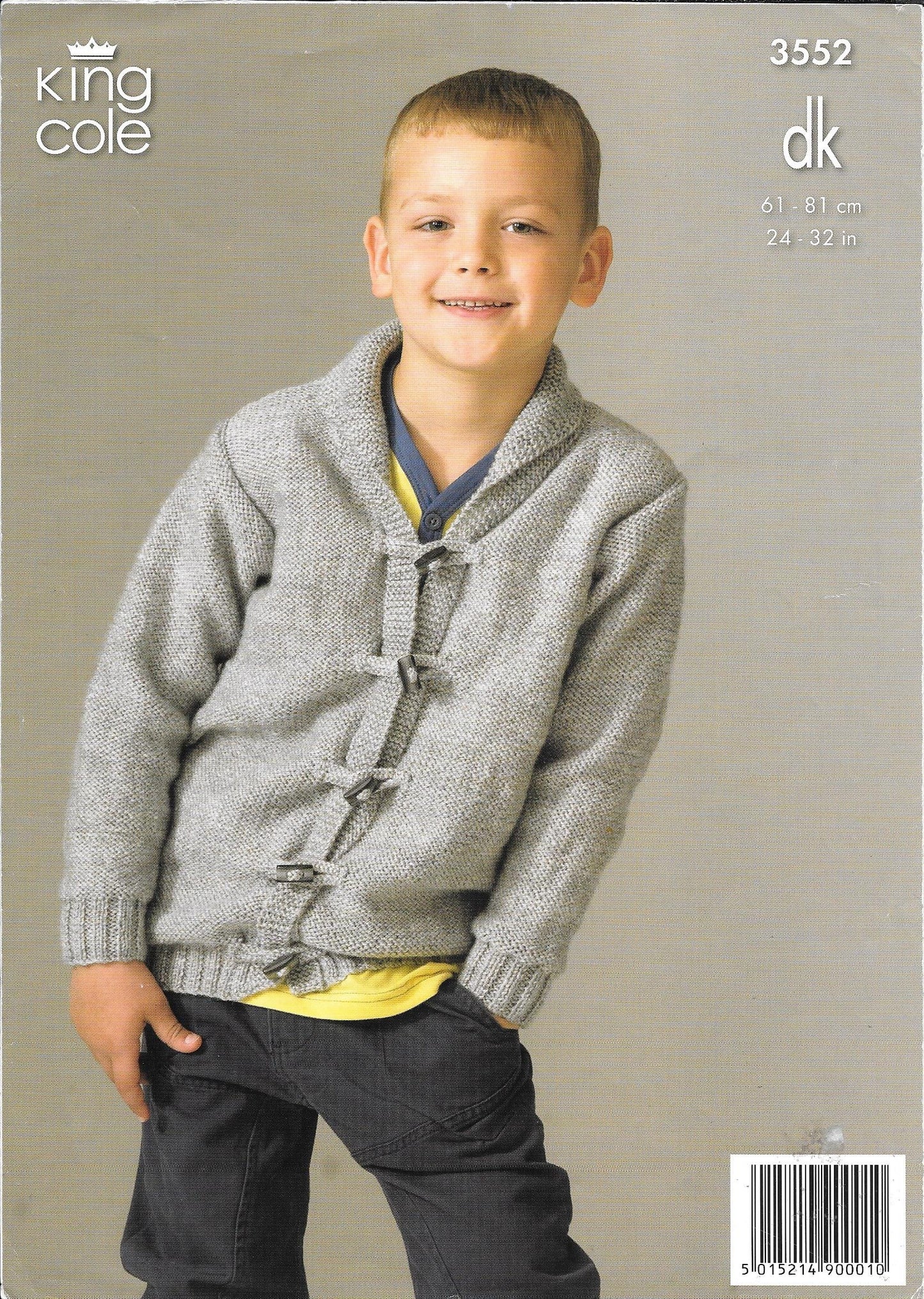 3552 King Cole dk Wicked & Big Value dk child waistcoat and cardigan knitting pattern USED