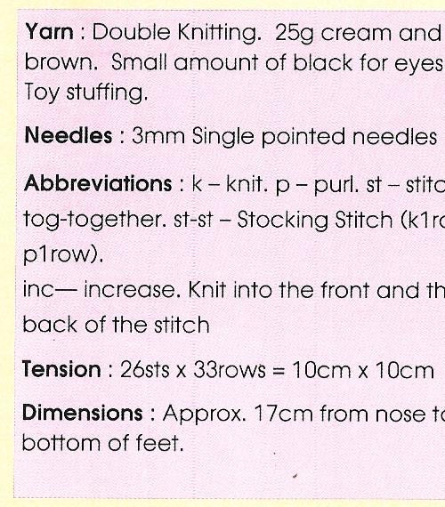 KBP175 Little Sweetie - Reindeer toy in DK knitting pattern