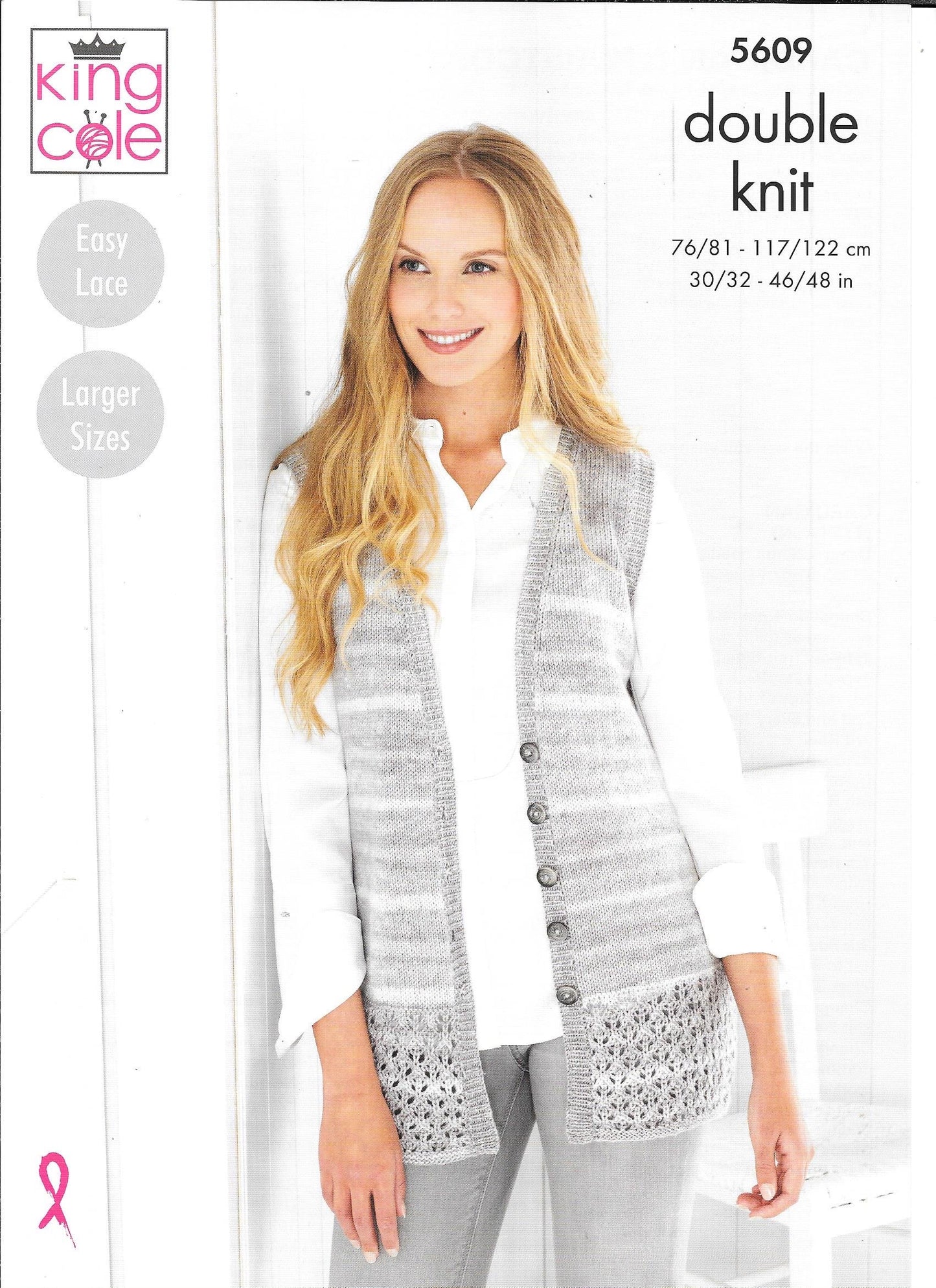 King Cole 5609 Island Beaches DK Ladies Waistcoat and Cardigan Knitting pattern