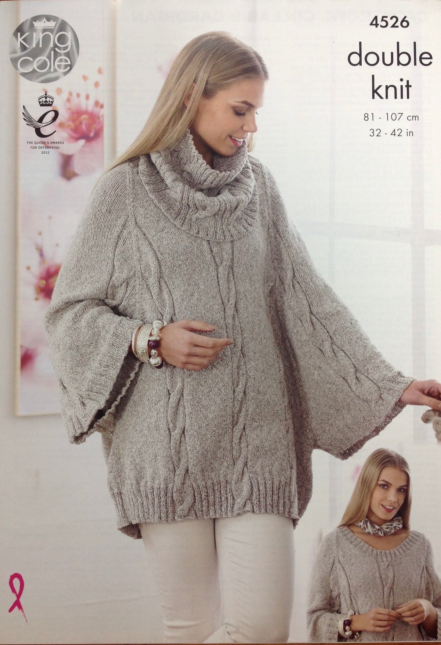 4526 King Cole dk pattern ladies cape & cardigan knitting pattern