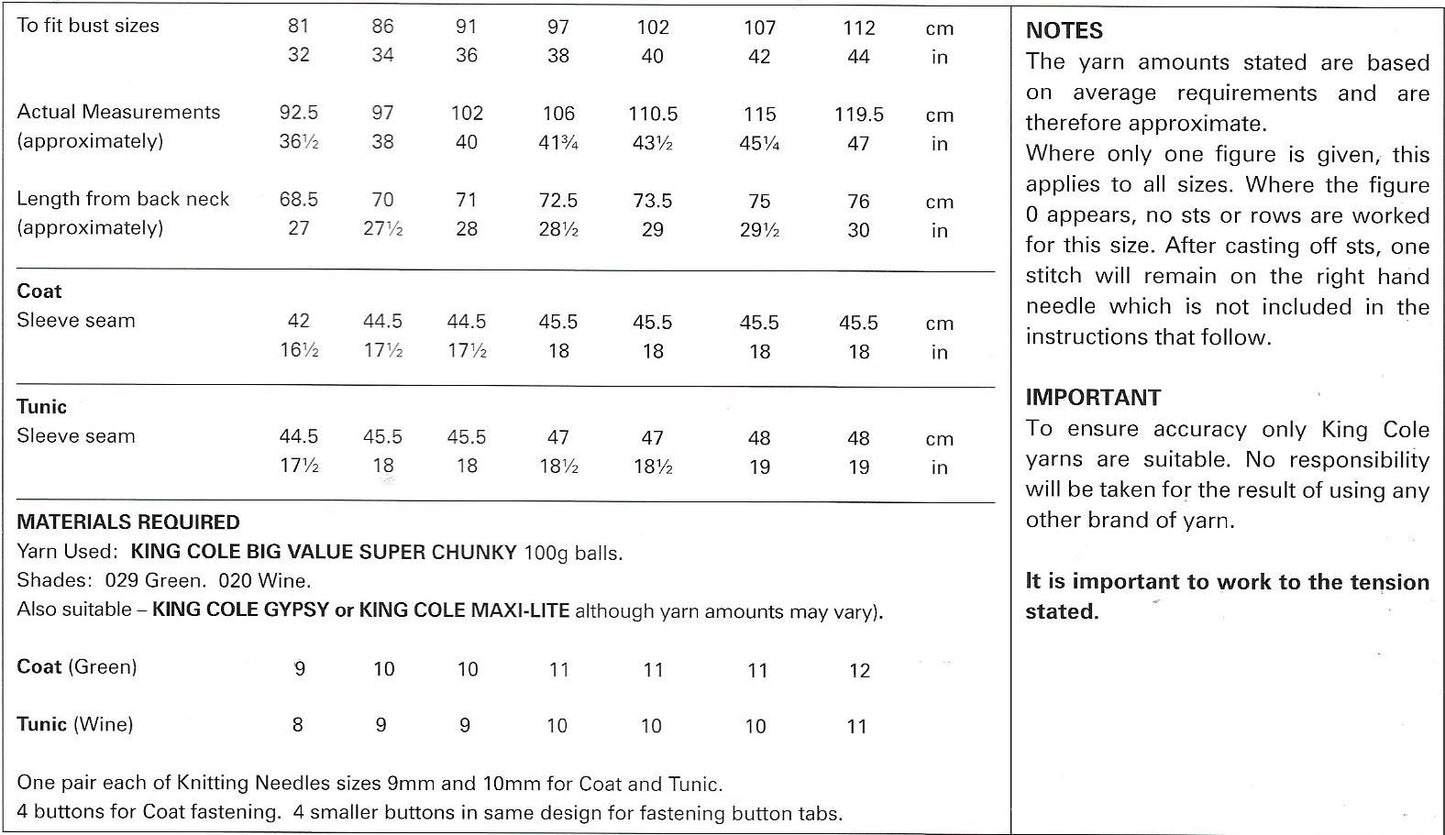 King Cole 3818 Chunky Ladies Cardigan & Sweater knitting pattern