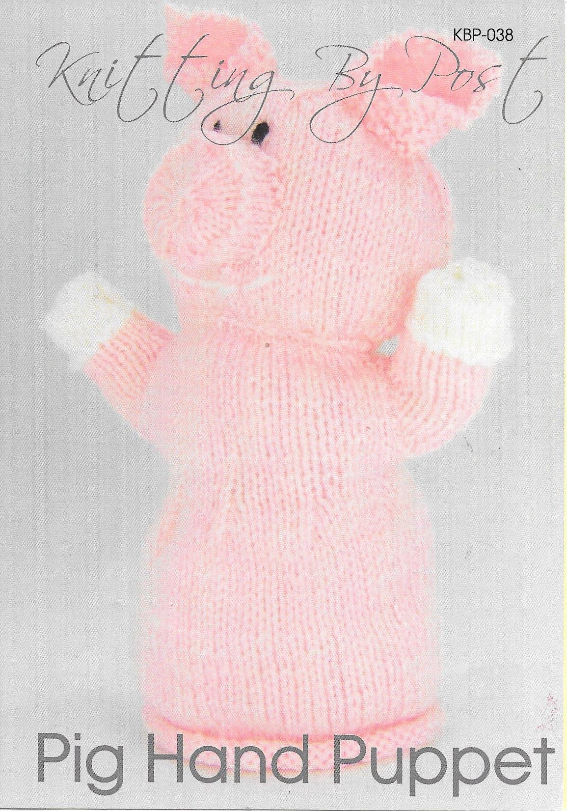 KBP038 Pig Hand Puppet toy in dk knitting pattern