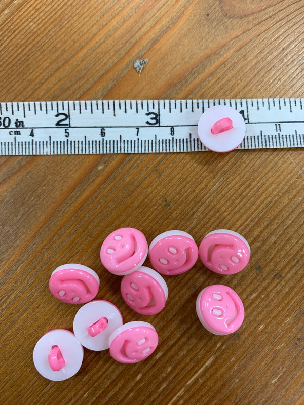 10 14mm Smiley Buttons