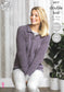 5017 King Cole Knitting Pattern. Lady's sweater and Hoodie. DK knitting yarn.
