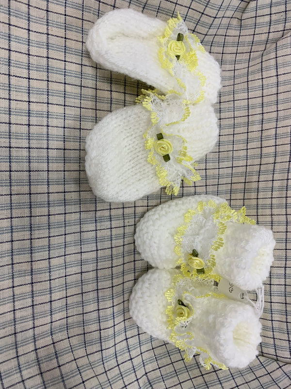 Handmade Baby Mittens and Bootees