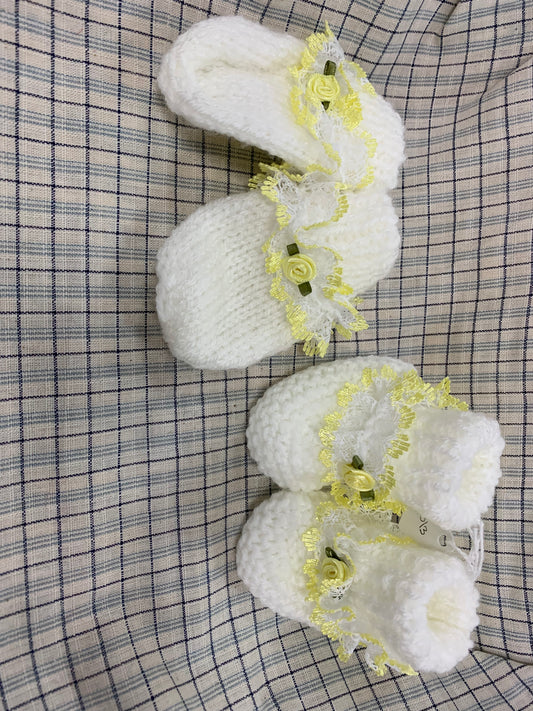 Handmade Baby Mittens and Bootees