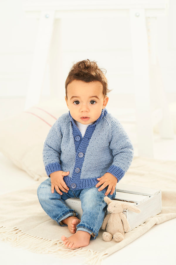 Stylecraft 9758 Child's Jacket and Shawl Collar Cardigan in Bambino Double Knitting