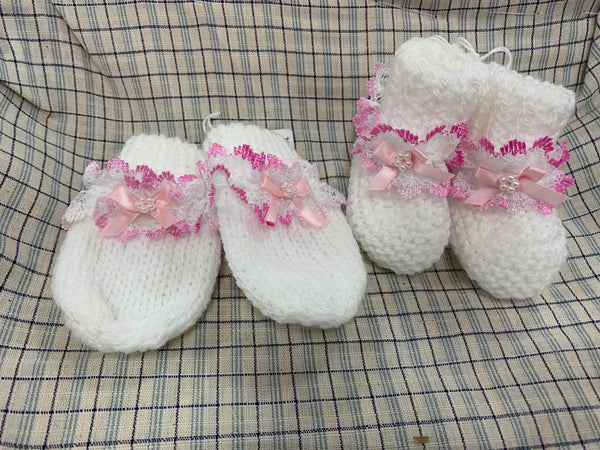 Handmade Baby Mittens and Bootees