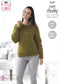 King Cole 5337 Knitting Pattern. Lady's sweater and Jacket, Super Chunky knitting yarn.