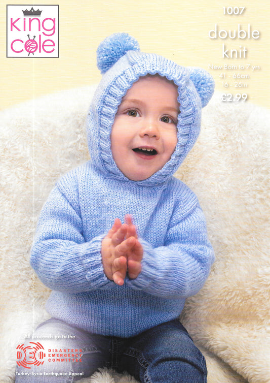 1007 King Cole Babies Sweaters knitting pattern