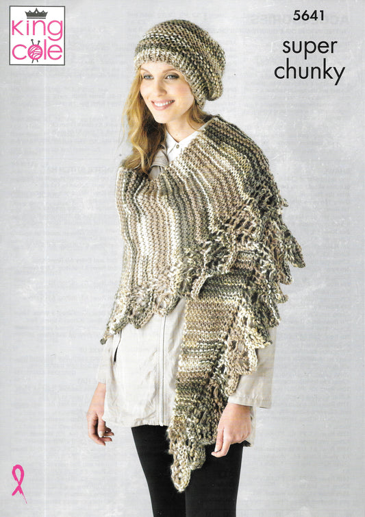 King Cole 5641 Super Chunky Jumper, Shawl, Scarf and Hats