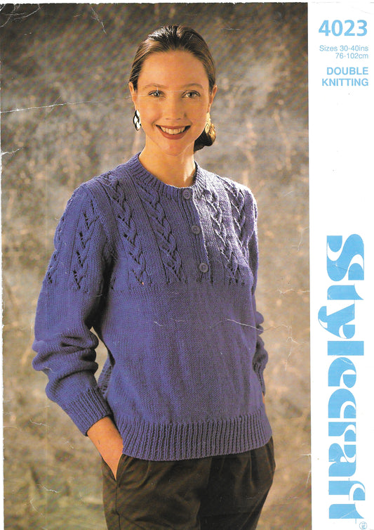 Stylecraft 4023 Ladies Jumper