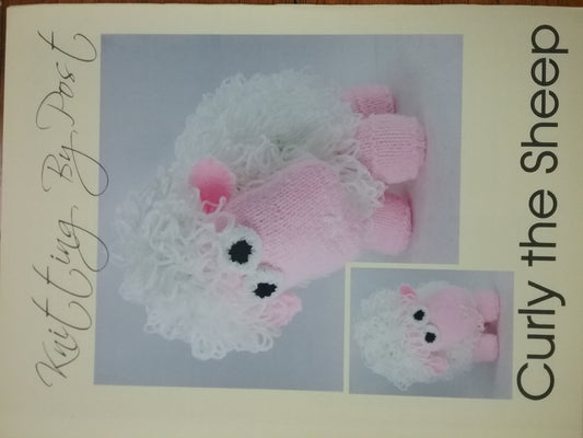 Knitting By Post Curly the Sheep toy in dk knitting pattern