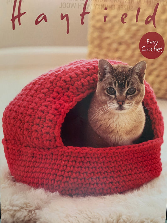 7804 Hayfield Crochet Cat Nest and Storage Baskets crochet pattern