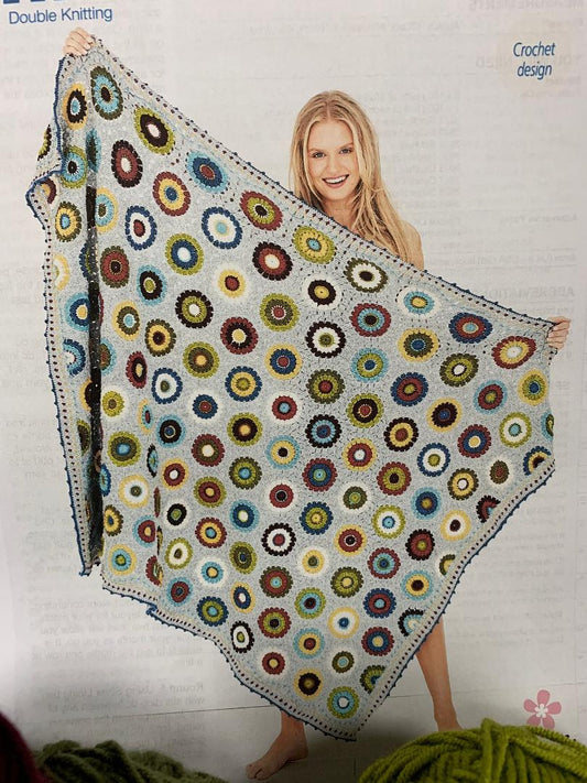 9613 Stylecraft dk Pressed Flowers Blanket crochet pattern