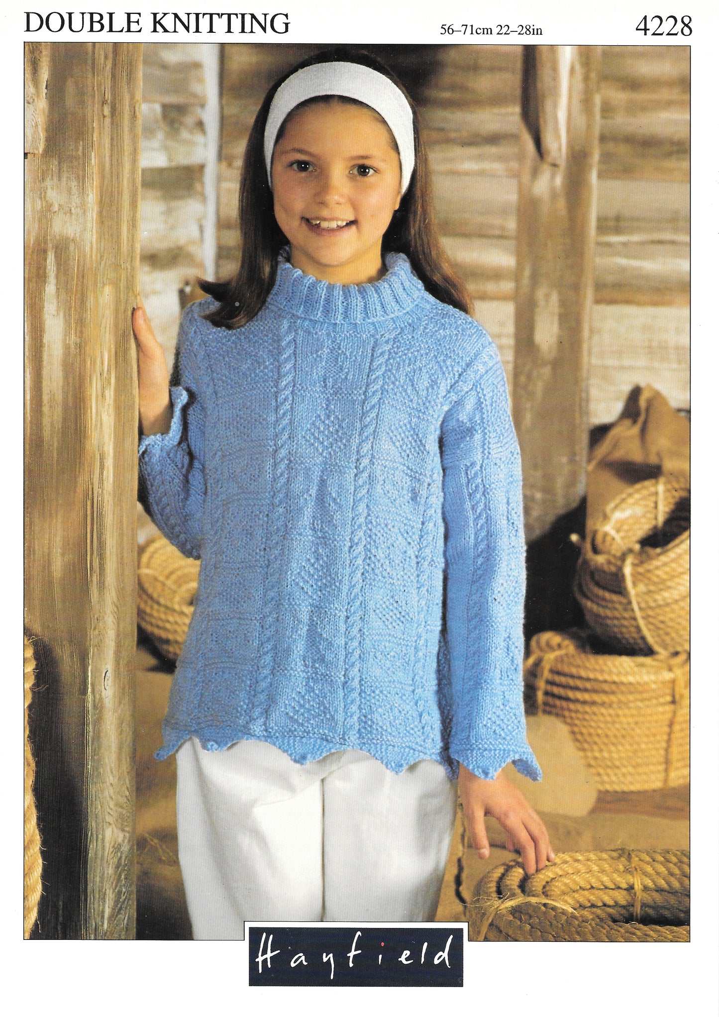 Hayfield Knitting Pattern 4228. Child's Sweater. Double Knitting