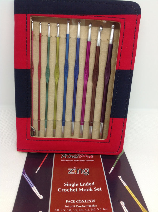 KnitPro Zing Single Ended Crochet Hooks