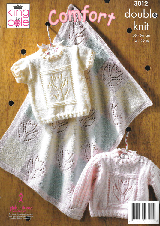 King Cole 3012 - DK Knitting Pattern - Child's sweaters/blanket