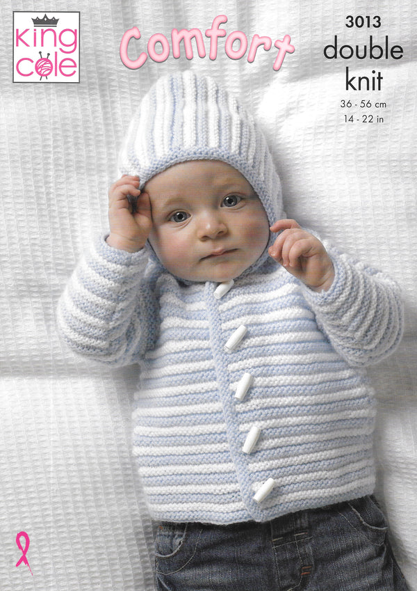 King Cole 3013 Knitting Pattern - Child's DK Jackets/Sweater and Body Warmer